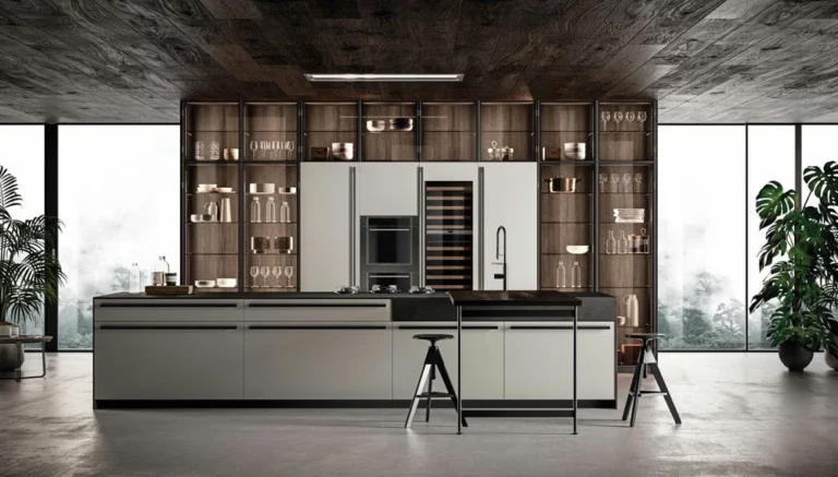Cuisine Effeti contemporaine et design avec ilot central