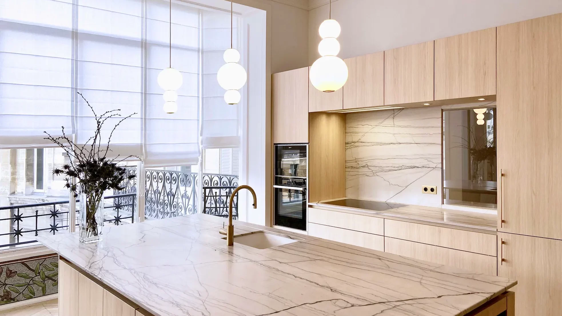 cuisine ouverte appartement haussmannien